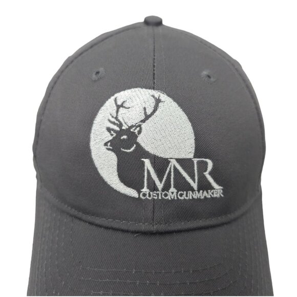 MNR Embroidered Logo Strapback Cap Trucker Baseball Hat Custom Gunmaker Gray - Picture 7 of 13